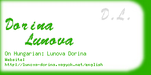 dorina lunova business card